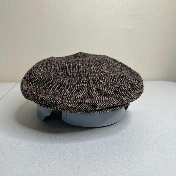Vintage Tweed Newsboy Cap Cabbie Peaky Blinders Brown Union Made USA Men Large - Picture 2 of 9